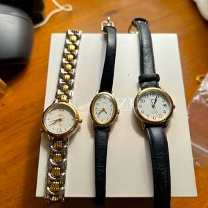Set of 3 Ladies Timex Watches. Includes Timex “indiglo” in perfect condition